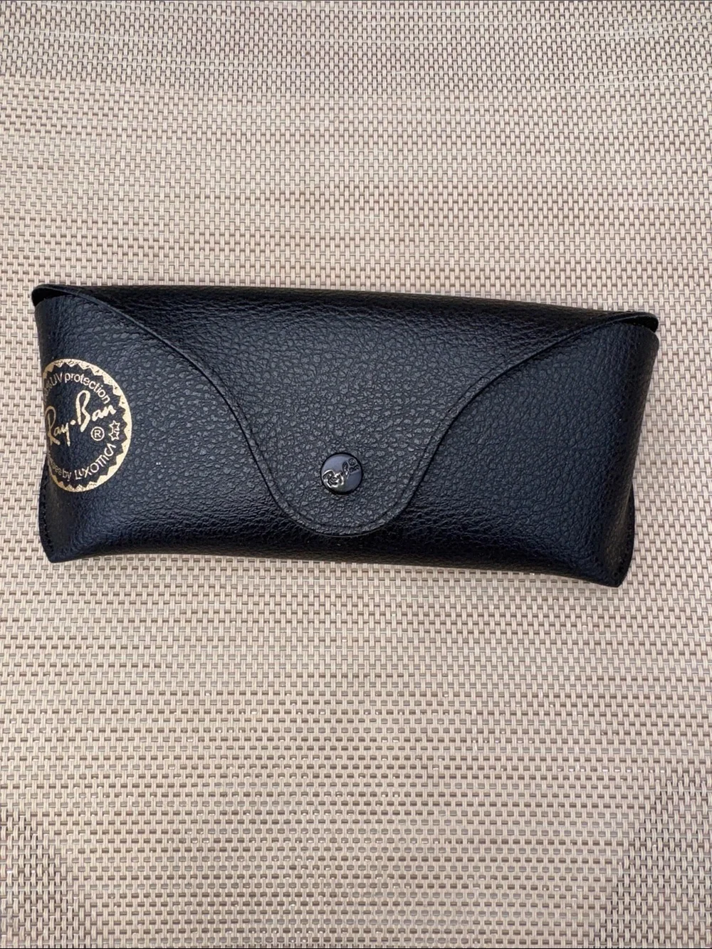 Ray-Ban Black Sunglasses Case with Gold Logo Accent